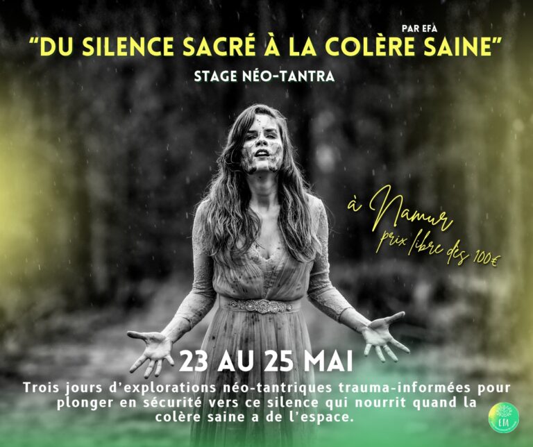 du silence sacré à la colère saine